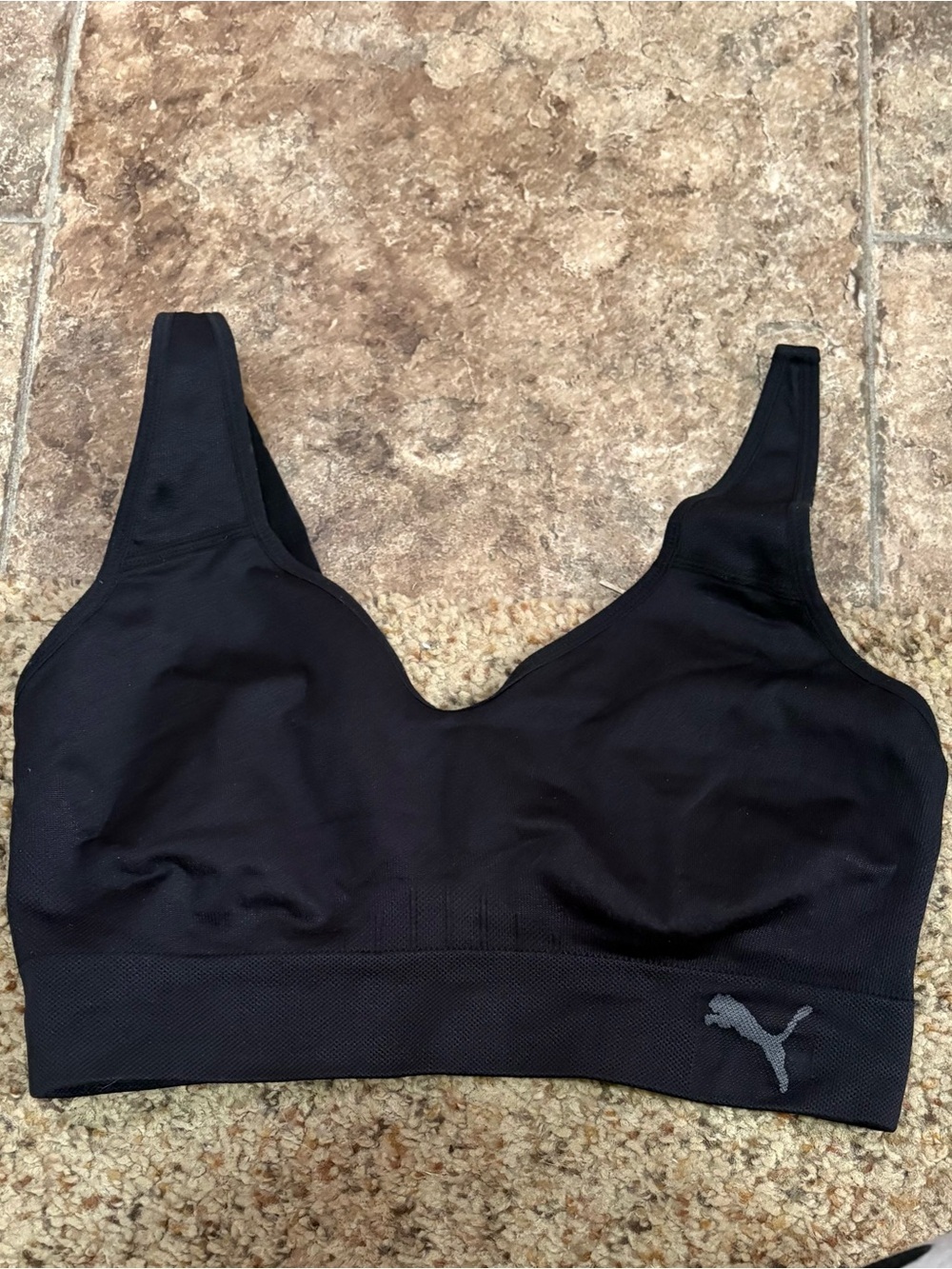 Puma Black Seamless Molded Sports Bra